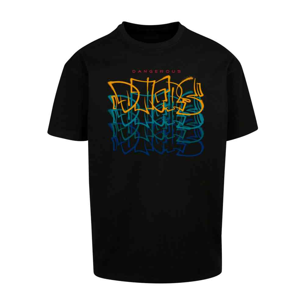 Dangerous DNGRS - SprayPrint Herren TShirt - Schwarz